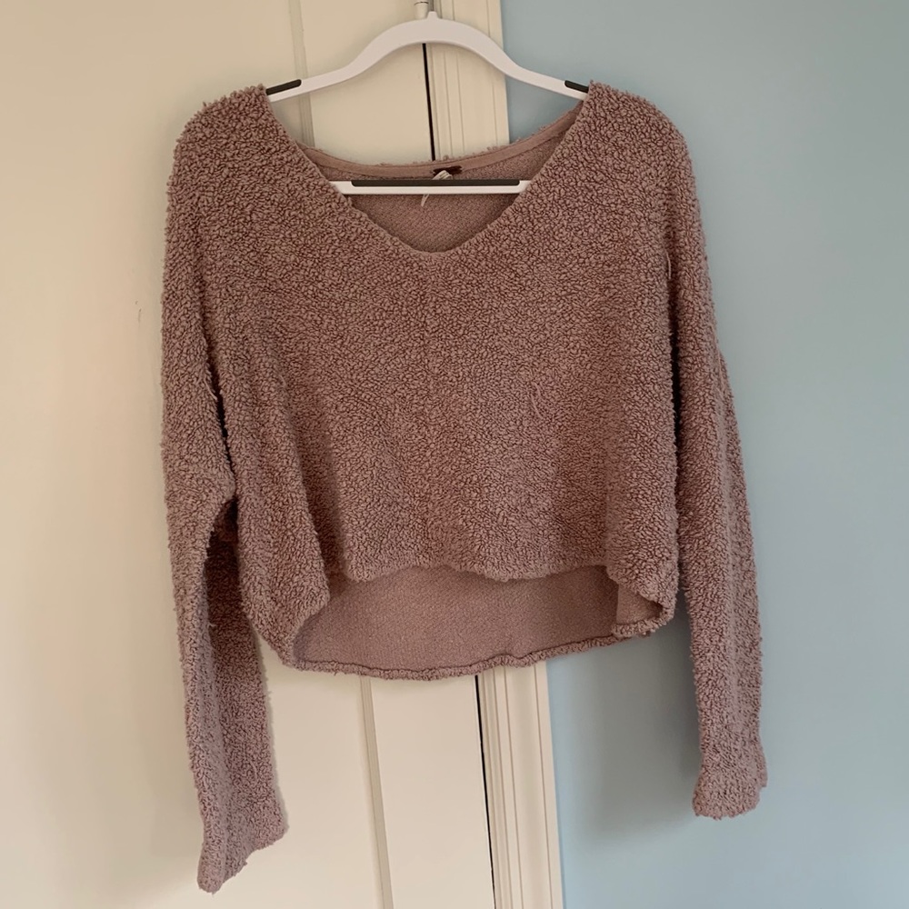 FREE PEOPLE Purple Popcorn Sweater